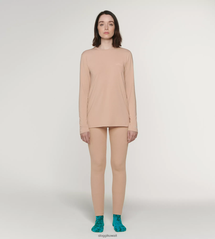 ملابس مريحة | 032C X sloggi أعلى بأكمام طويلة نحيف البيج الجديد Z6Z2B555