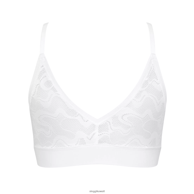حمالات الصدر | sloggi اذهب إلى جميع أنحاء bralette الدانتيل نحيف أبيض Z6Z2B503