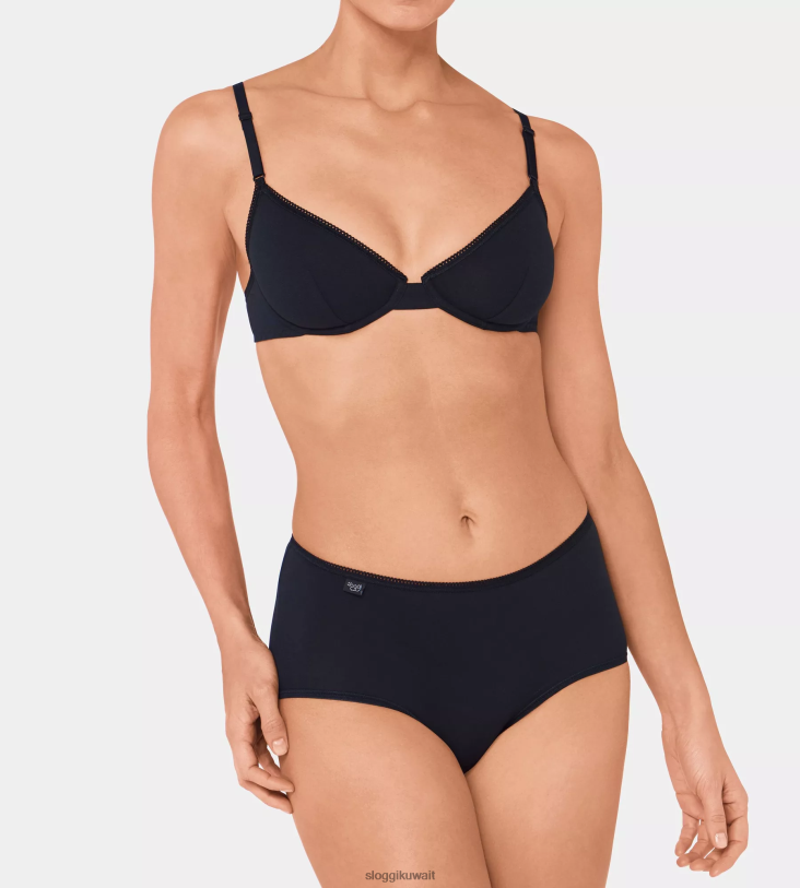 كلسون | sloggi ملابس داخلية قطنية متوسطة الطول 24/7 نحيف أسود Z6Z2B294