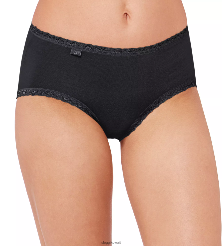 كلسون | sloggi ملابس داخلية قصيرة من الدانتيل القطني 24/7 نحيف أسود Z6Z2B301