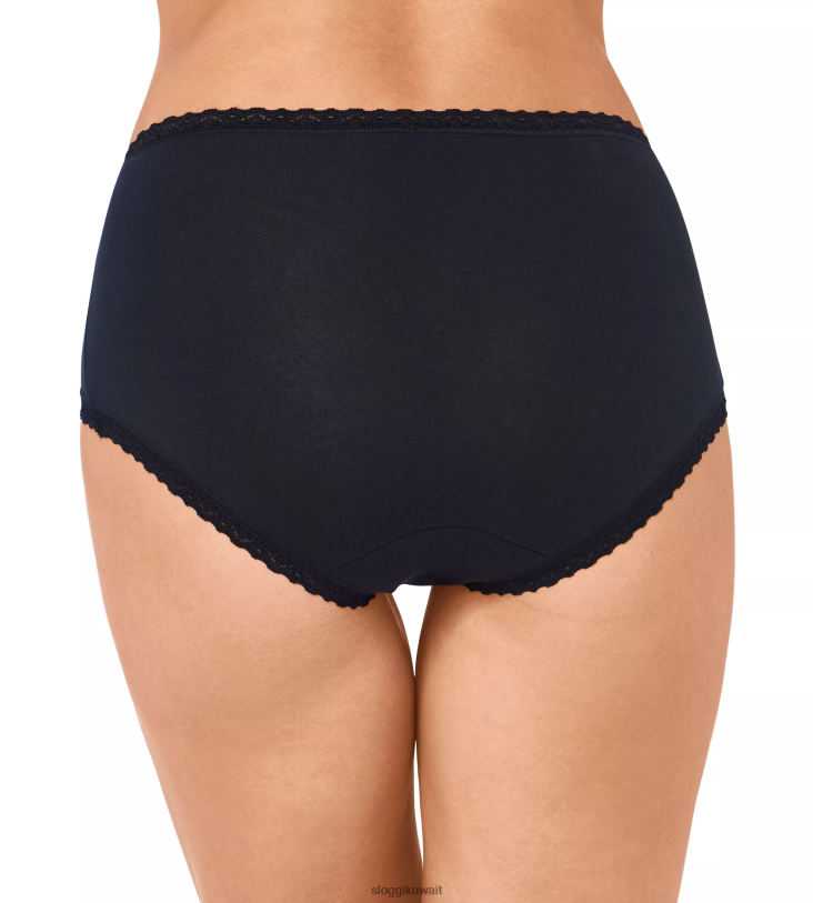 كلسون | sloggi ملابس داخلية قصيرة من الدانتيل القطني 24/7 نحيف أسود Z6Z2B486