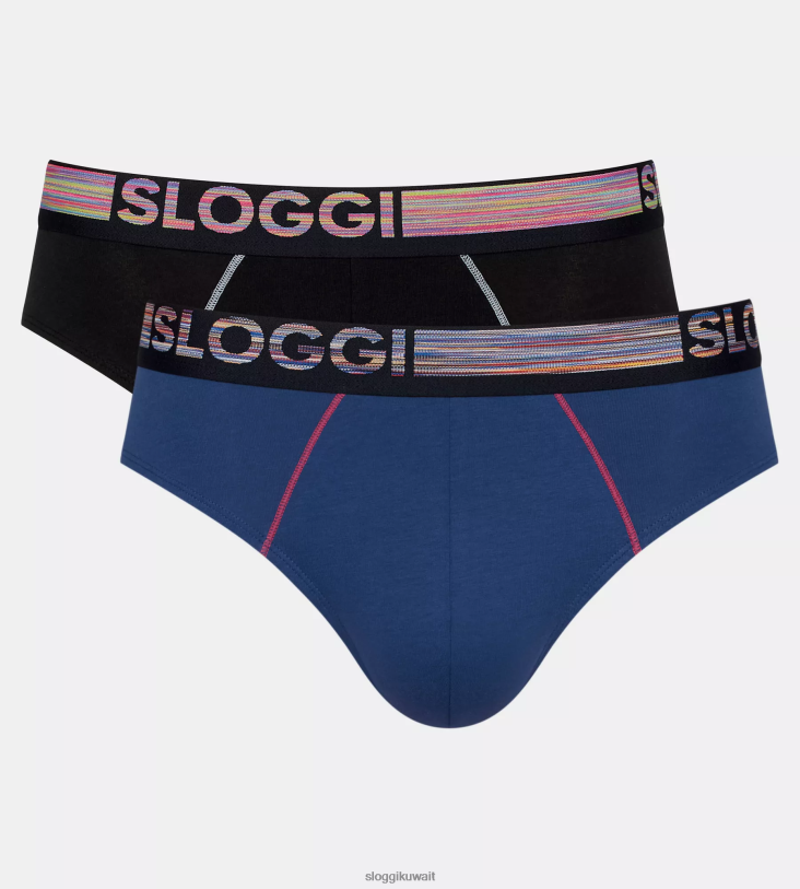 ثياب داخلية sloggi الذهاب ملخصات ميدي الطبيعية ABC رجال الأزرق - مزيج الظلام Z6Z2B826