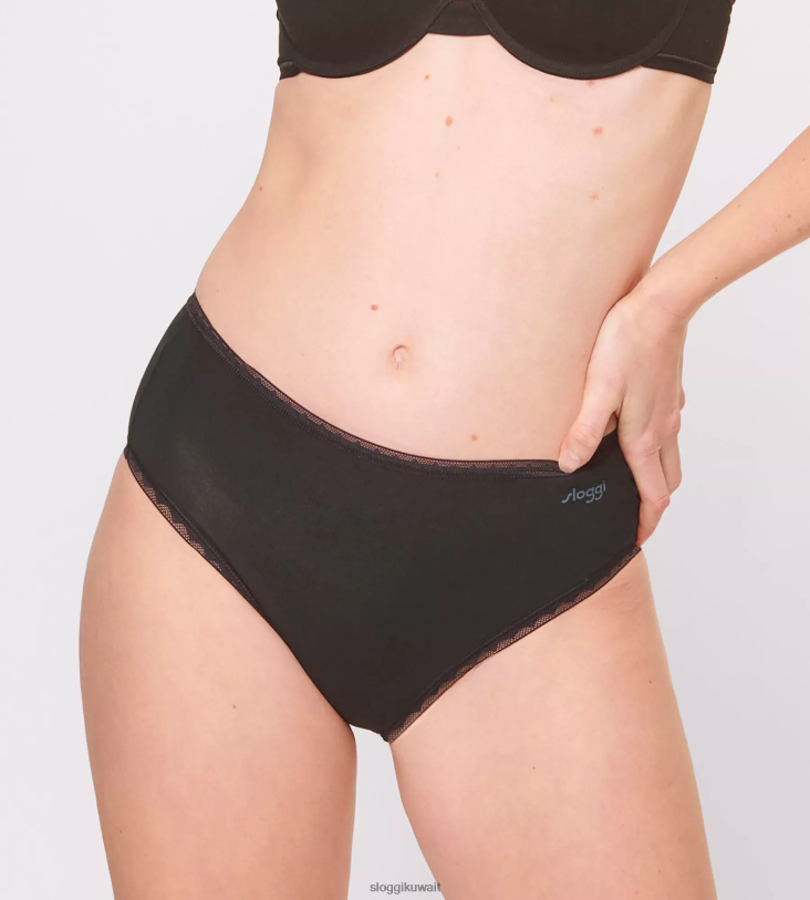 كلسون | sloggi اذهب إلى كلسون عالي الخصر نحيف أسود Z6Z2B107