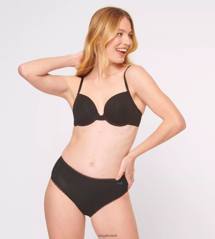 كلسون | sloggi اذهب إلى كلسون عالي الخصر نحيف أسود Z6Z2B107