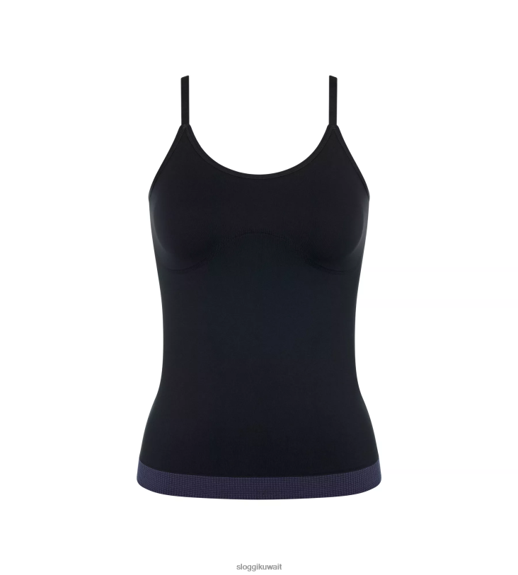 ملابس مريحة | sloggi قمة الصبار المملوءة على الإطلاق بأشرطة السباغيتي نحيف أسود Z6Z2B193