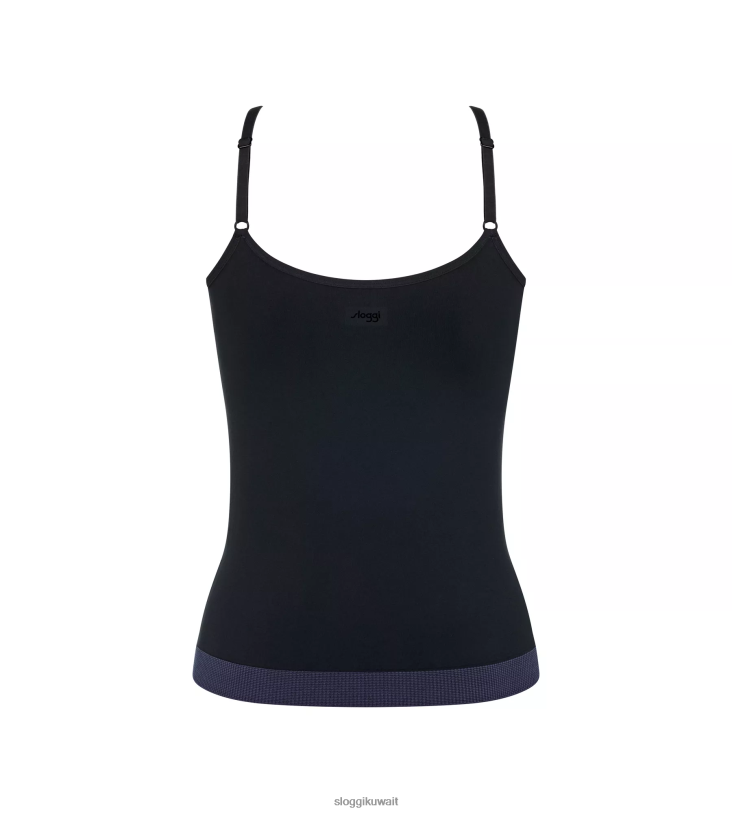 ملابس مريحة | sloggi قمة الصبار المملوءة على الإطلاق بأشرطة السباغيتي نحيف أسود Z6Z2B193