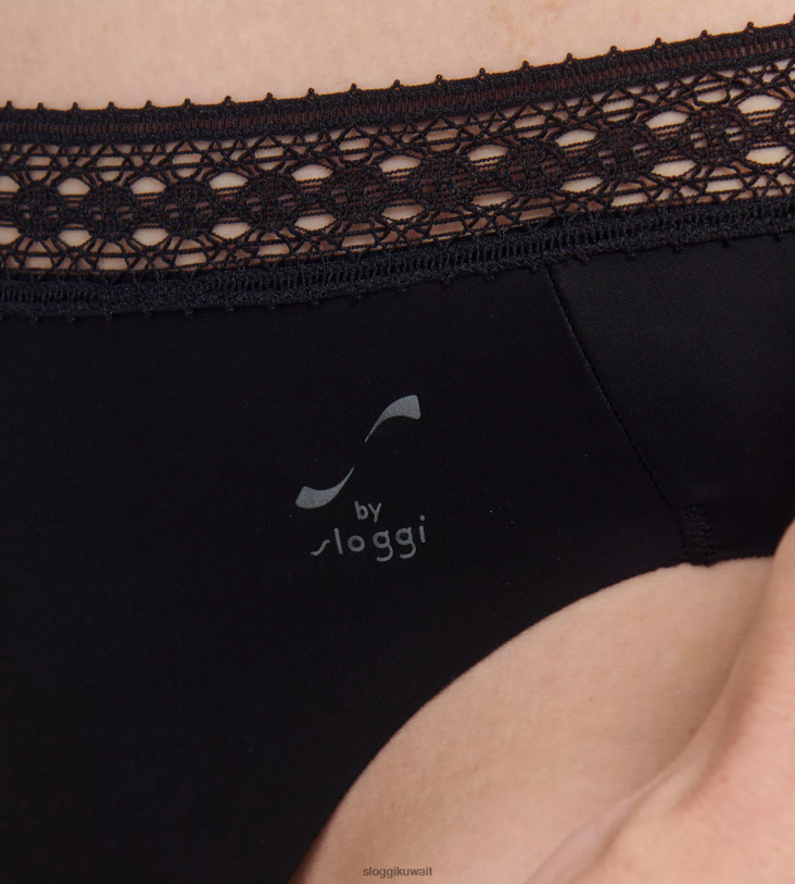 كلسون | sloggi كلسون رفيع عالي الساق نحيف أسود Z6Z2B203