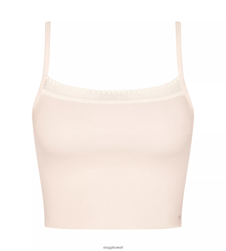 ملابس مريحة | sloggi اذهب إلى الأعلى المضلع مع أشرطة السباغيتي نحيف الأنجورا Z6Z2B228