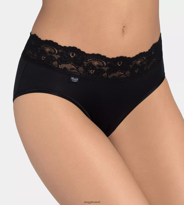 كلسون | sloggi كلسون ميدي الرومانسية نحيف أسود Z6Z2B319