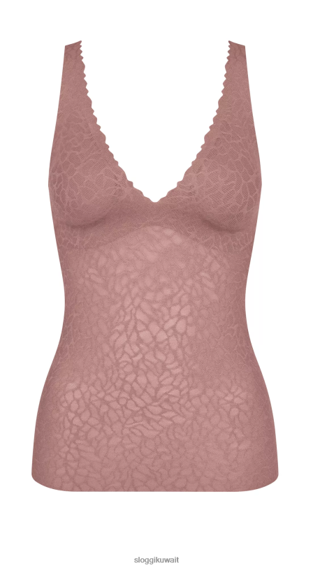 حمالات الصدر | sloggi قميص حمالة صدر من الدانتيل بدون ملمس نحيف الكاكاو Z6Z2B342