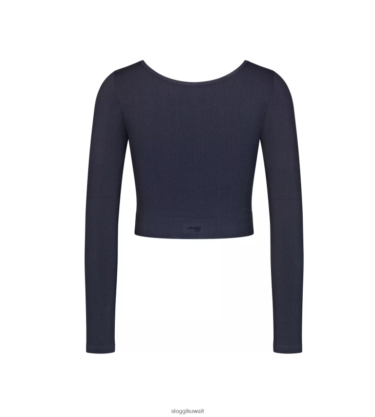 ملابس مريحة | sloggi قمة طويلة الأكمام مصنوعة من الألوة على الإطلاق نحيف أسود Z6Z2B348