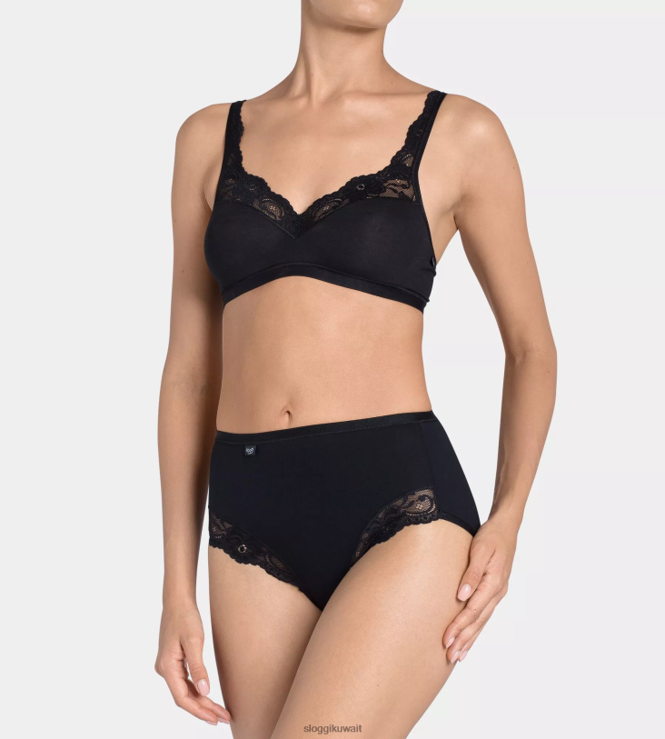 كلسون | sloggi كلسون ماكسي رومانسي نحيف أسود Z6Z2B353