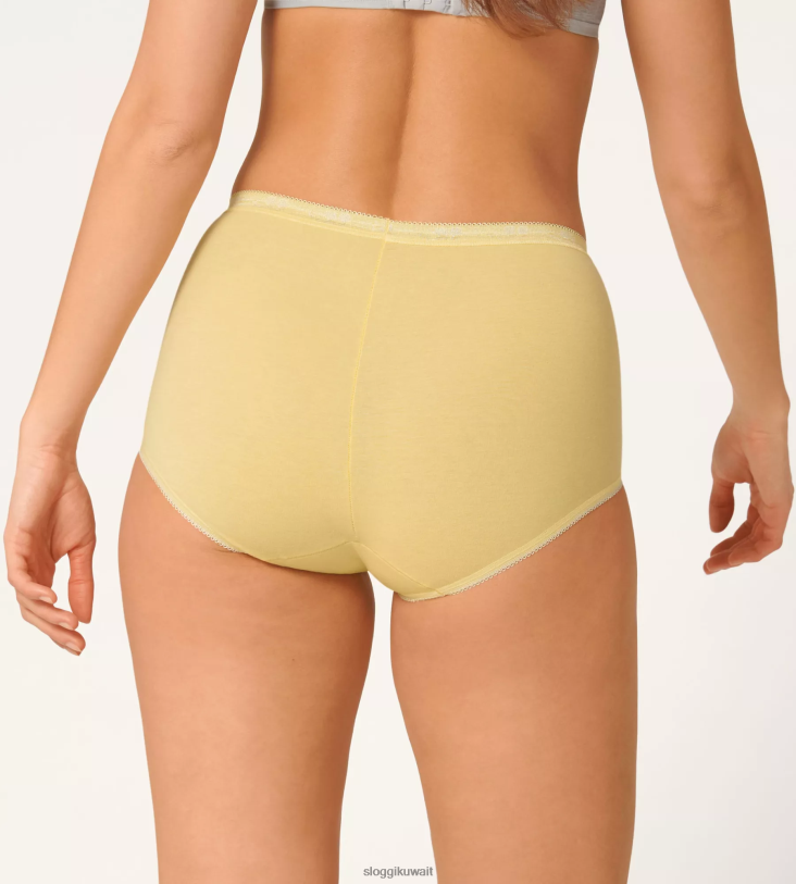 كلسون | sloggi الأساسية + كلسون ماكسي نحيف الأصفر - مزيج الضوء Z6Z2B395