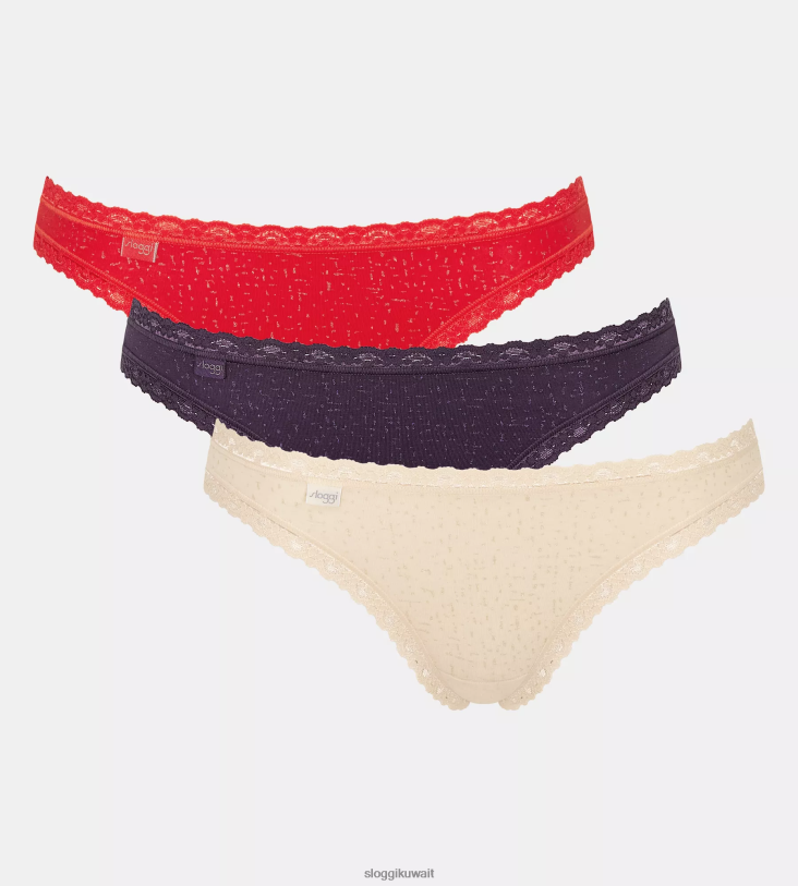 كلسون | sloggi ملابس داخلية برازيلية لعطلة نهاية الأسبوع على مدار الساعة طوال أيام الأسبوع نحيف متعدد الألوان Z6Z2B442