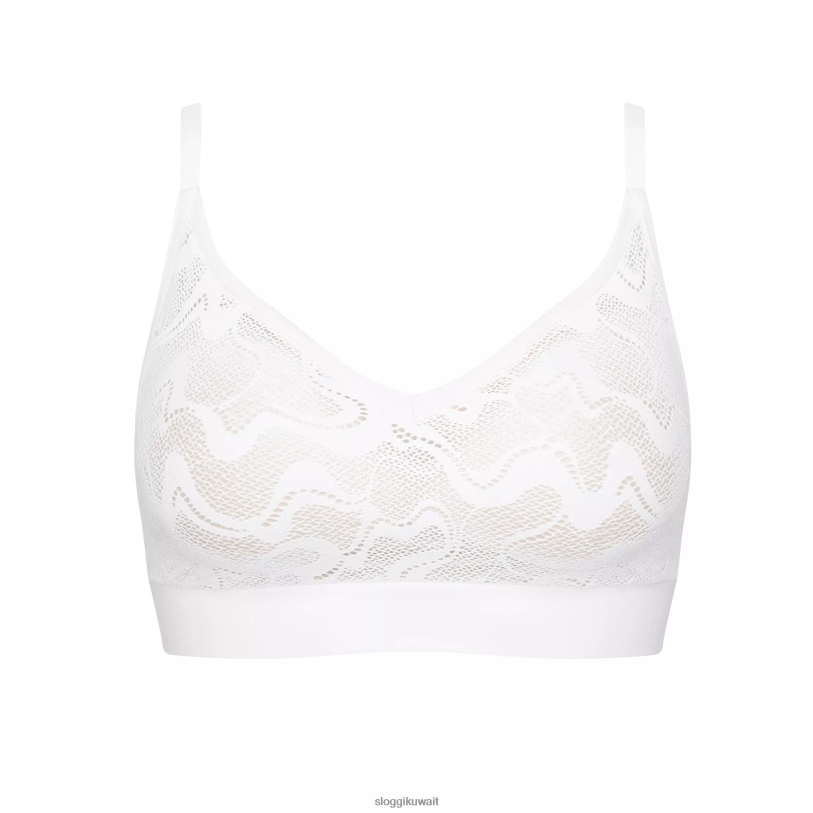 حمالات الصدر | sloggi حمالة صدر مبطنة من الدانتيل نحيف أبيض Z6Z2B496