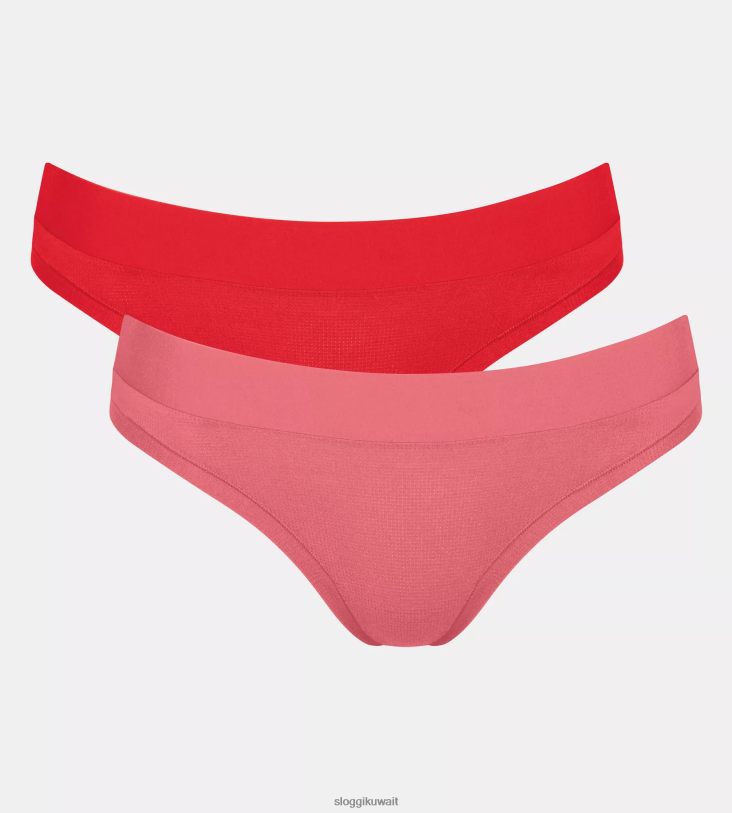 كلسون | sloggi ارتدي كلسونًا صغيرًا في كل مكان نحيف الأحمر - مزيج الضوء Z6Z2B508