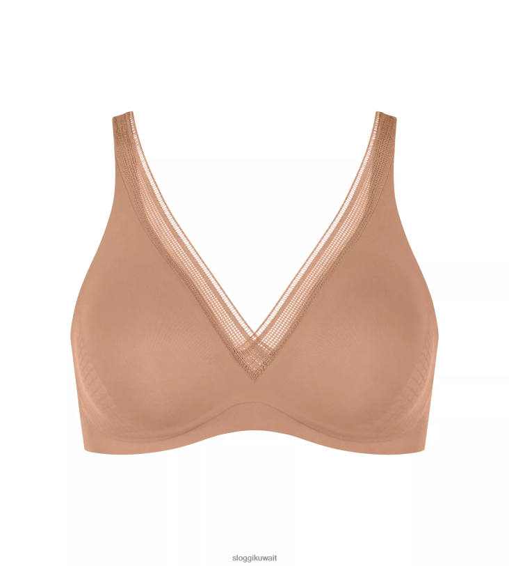 حمالات الصدر | sloggi حمالة صدر مبطنة قابلة للتكيف مع الجسم نحيف البني الحنين Z6Z2B522