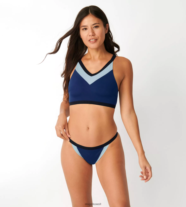 ملابس سباحة sloggi شور بيكيني برازيلي أكارا باللون الأزرق نحيف الشفق الأزرق Z6Z2B531