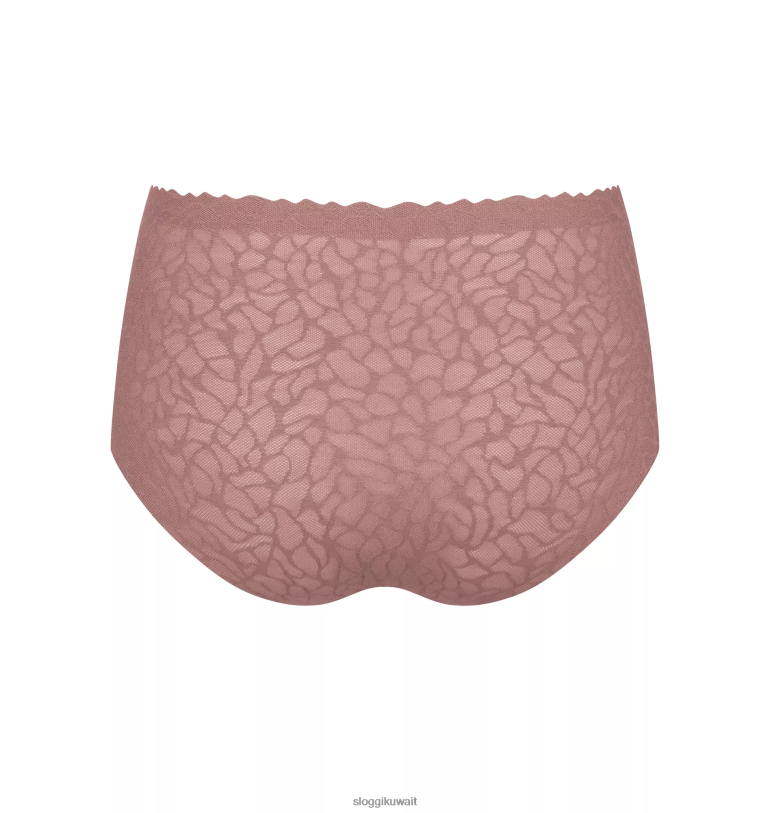 كلسون | sloggi سراويل داخلية عالية الخصر من الدانتيل بدون ملمس نحيف الكاكاو Z6Z2B586