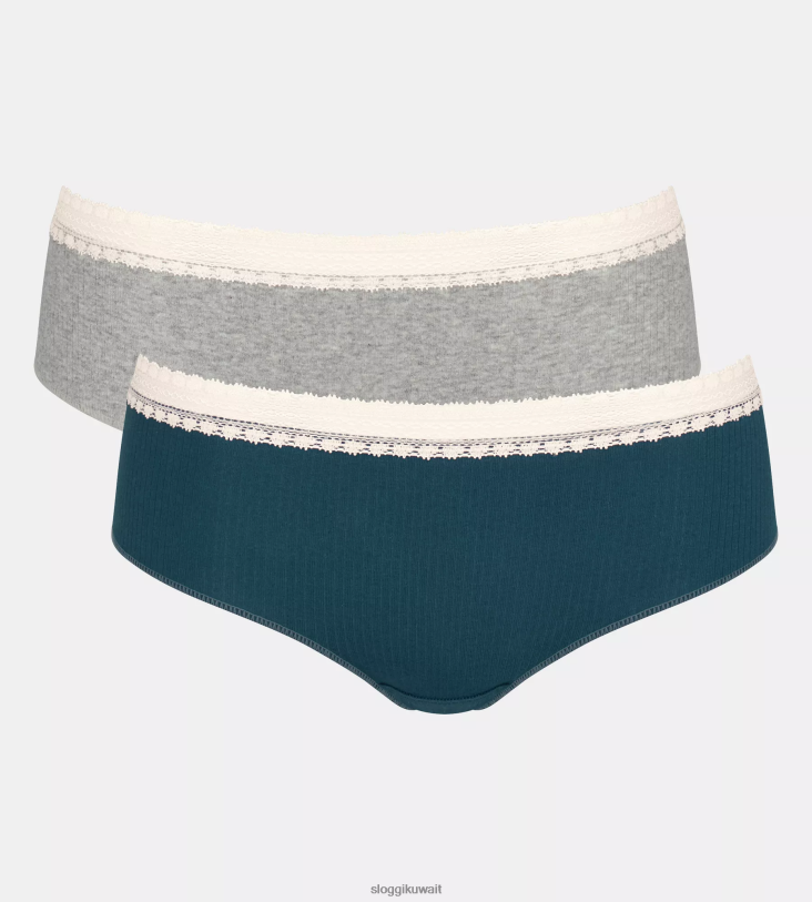 كلسون | sloggi اذهب إلى كلسون محب مضلع نحيف أسود Z6Z2B644