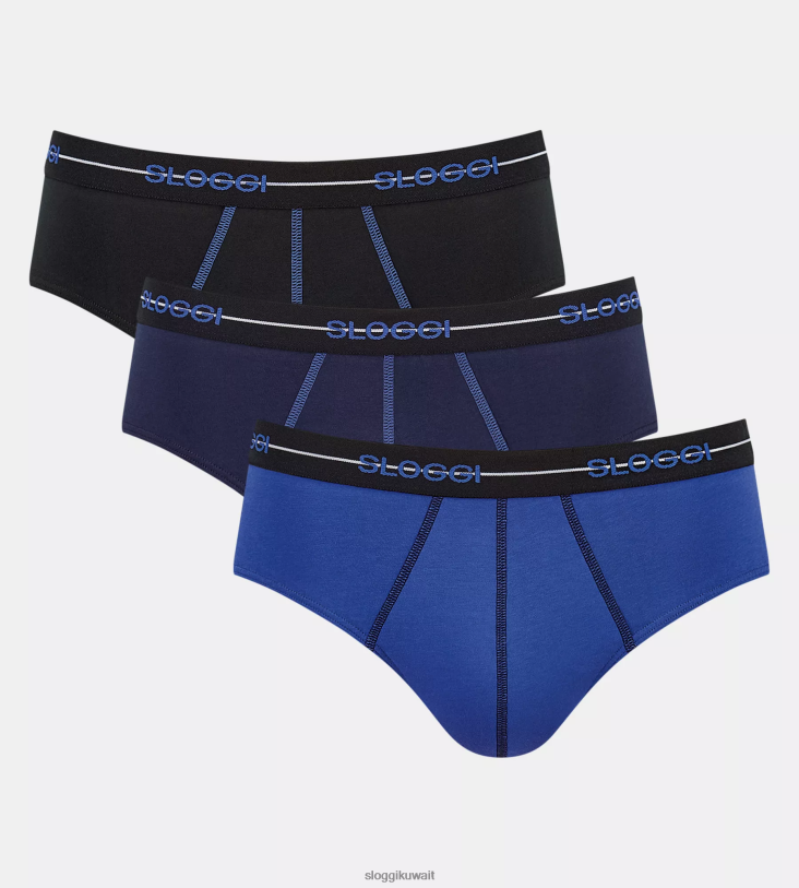 ثياب داخلية sloggi بدء ملخصات ميدي رجال مزيج أسود - أزرق Z6Z2B744