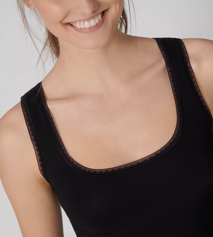 ملابس مريحة | sloggi الذهاب للدبابات أعلى نحيف أسود Z6Z2B78